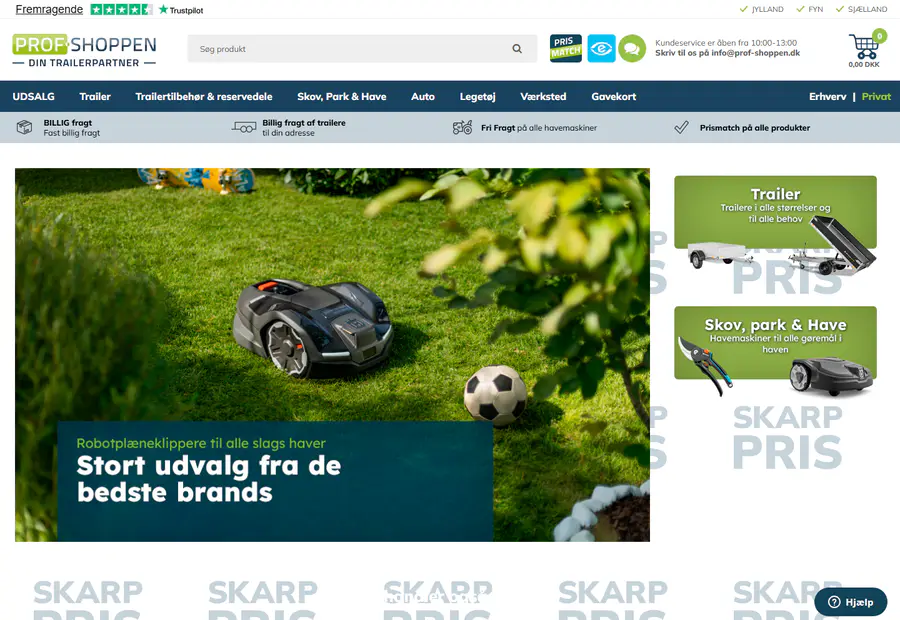 Prof-shoppen forside